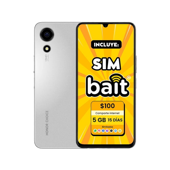 HONOR CHOICE T10 4GB RAM 64GB ROM SILVER/PLATA más chip BAIT de regalo
