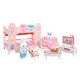thumbnail image 5 of Juguete Set Casa de Muñecas Conejitos Dormitorio con Literas, Sala con Muebles, Accesorios y Figuras Incluidas, 5 of 5