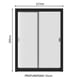 thumbnail image 2 of Ropero Closet Madesa Denver 2 Puertas Corredizas Negro/Blanco, 2 of 9