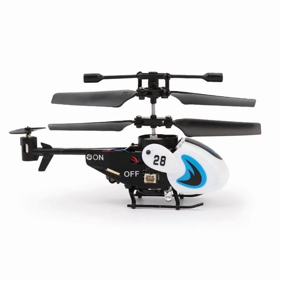 Funtogether Juguetes Mini Helicóptero RC, Helicóptero de Control Remoto de 2 Canales para Principiantes, Microavión Interior Fácil de Volar con Luces LED