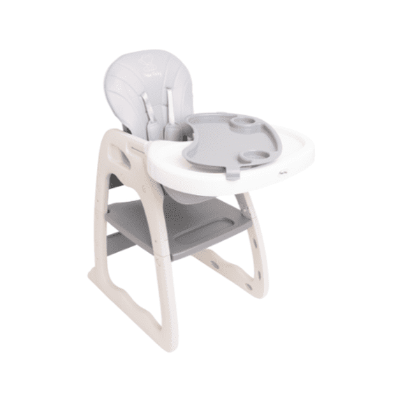 Silla Alta con escritorio color gris