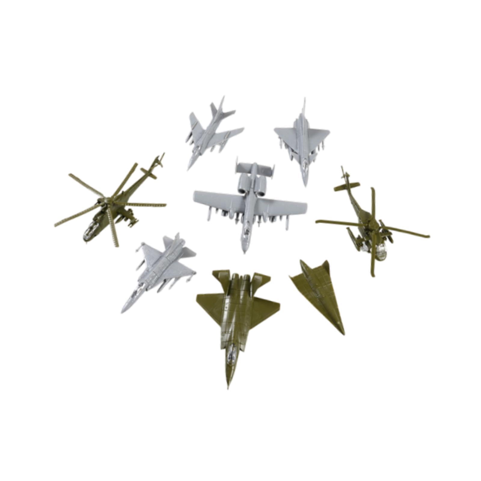 Juego de 8 aviones a escala 1/144, modelo de avión a escala 1:144, simulación de construcción, pequeño Estilo B