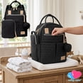 thumbnail image 1 of Mochila Pañalera Con Bolsa Mas Monedero Ecobaby Original Negro, 1 of 7