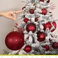 thumbnail image 3 of Esferas para árbol de navidad Artego extra grandes de 15 cm de diámetro paq 6 esferas  Vino Línea SKY 3 diversos acabados navideños Mate, brillantes, cromadas para colgar Christmas ornaments, 3 of 7
