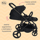 thumbnail image 5 of System travel carriola Sicilia + portabebé plagado compacto telas premium negro, 5 of 9