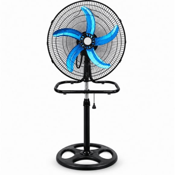 Ventilador Eléctrico 3 en 1 de Pedestal, Piso y Pared, 5 Aspas, 3 Velocidades, Silencioso
