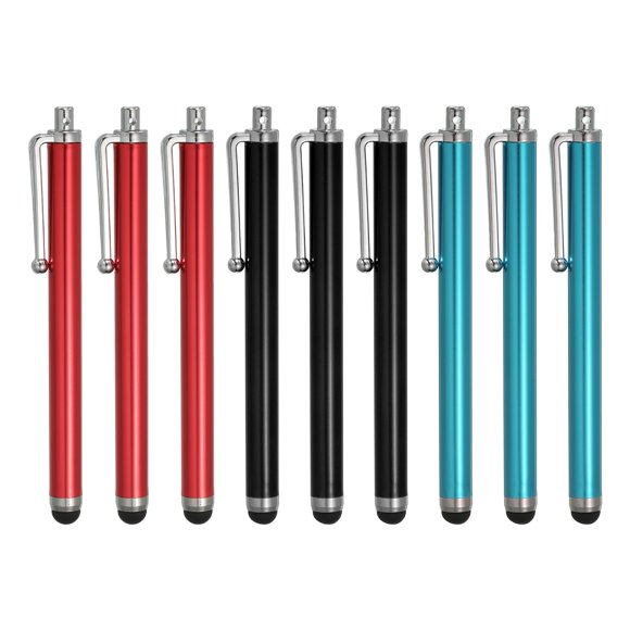9uds Lápices Ópticos Táctiles Universal Capacitivo para Teléfono Tableta Todos Capacitivos Negro Rojo Azul