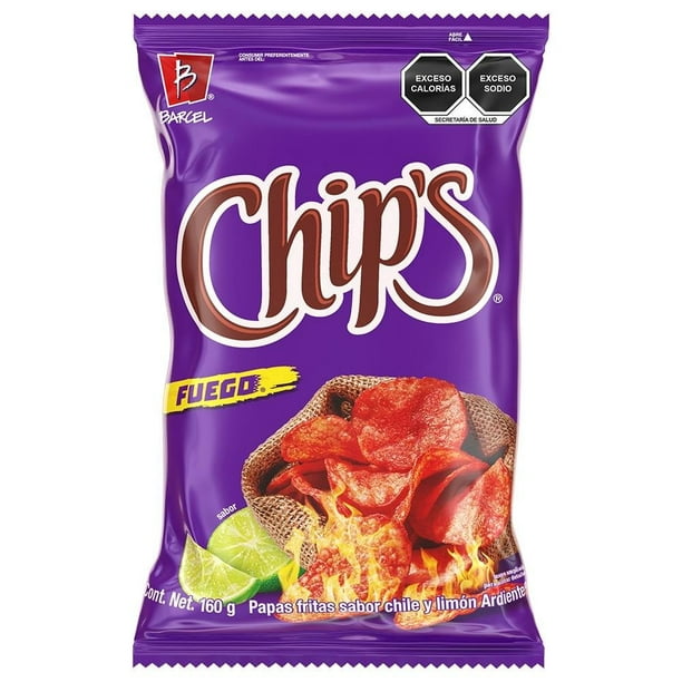 Imagen 2 de Papas fritas Barcel Chip's fuego sabor chile y limón 160 g