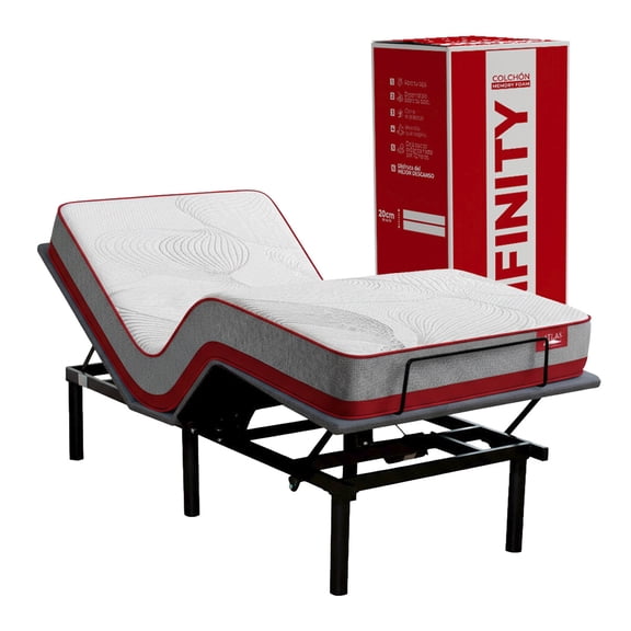Colchón Individual en Caja Infinity 20 cm Más Cama Eléctrica Atlas del Descanso