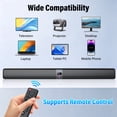 thumbnail image 2 of Sound Bar para TV, Barra de Sonido de 100W Altavoces para TV con 4 Controladores, Cine en Casa de 2.2 ch con Subwoofer 3D Envolvente Boost, Barra de Sonido para TV/PC/juegos/proyectores, Bluetooth,, 2 of 6