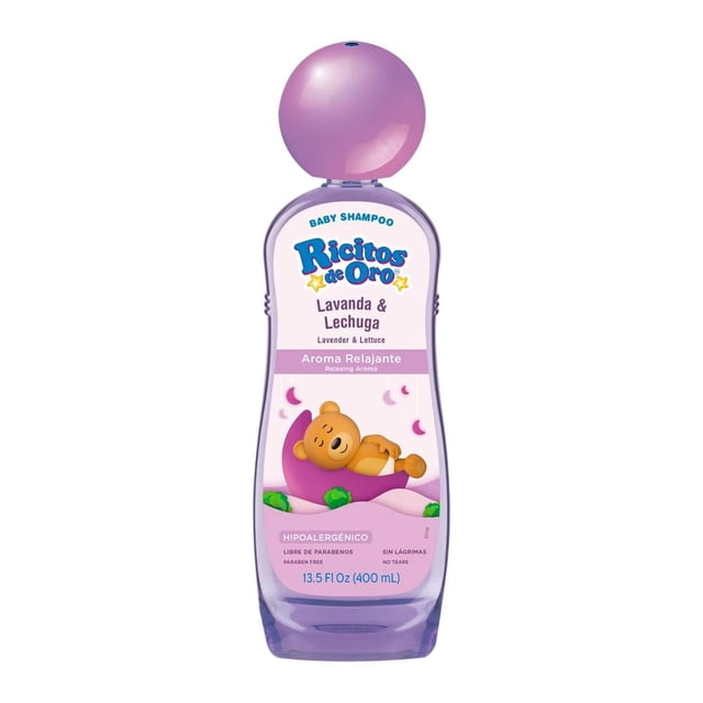 Shampoo Ricitos de Oro lavanda y lechuga aroma relajante 400 ml