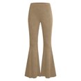 thumbnail image 4 of Amzcrzy Pantalones Acampanados Para Mujer Pantalones De Yoga Elásticos, De Pierna Ancha Y Cintura Alta, De Color Liso, Que Controlan El Abdomen Pantalones Ligeros Y Suaves Para Mujer S-2XL Marrón, 4 of 6