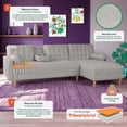 thumbnail image 2 of Sala Modular Sofá Cama De Lino Gris Claro Modelo Duomo Makora Reversible, 2 of 9