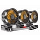 thumbnail image 1 of Ventilador Para Auto De 3 Cabezas Ajustables Portátil 12/24v Lab.G, Negro con aspas naranjas, 1 of 5