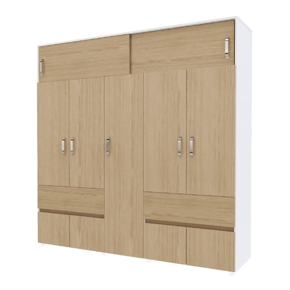 Ropero Closet Bari Rovere 200X200X50cm Armario MDP