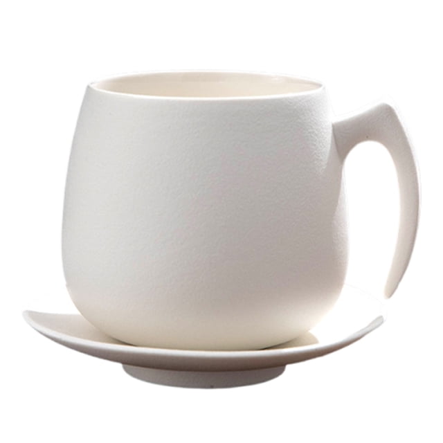 Juego de tazas de café de cerámica Billuyoard esmerilada duradera color negro para té y café