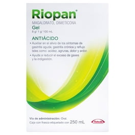 Antiácido Riopan Magaldrato 8 g / Dimeticona 1 g frasco de 250 ml en gel