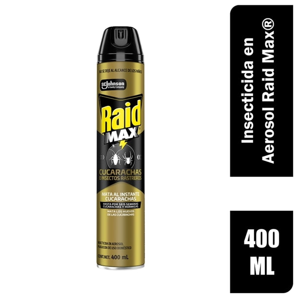 Imagen 2 de Insecticida en Aerosol Raid Max Cucarachas e Insectos Rastreros 400 mL