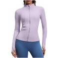 thumbnail image 3 of TaTaai Ladies Slim Fit Yoga Sports Jacket Fashion Nude Feeling Tight Fitness Outerwear for Running Training Workout Gym Daily Wear Gift, 3 of 8