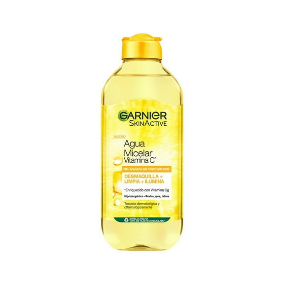 Agua micelar Garnier skin active express aclara tono uniforme 400 ml