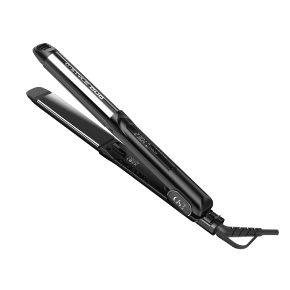 Plancha Gama G-Style Dúo 2 en 1 Plancha y Rizadora Color Negro