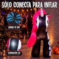 thumbnail image 3 of Inflable Halloween Unicornio Esqueleto 1.6 M Luz Led Jardin Exterior, 3 of 6