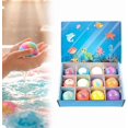 thumbnail image 1 of Caja con funda de bola de sal de baño de juguete con temática oceánica, nueva bola de baño de 12 piezas 2026, que contiene resorte sorpresa, regalo de Pascua mejorado, relleno de huevo de Pascua, 1 of 7
