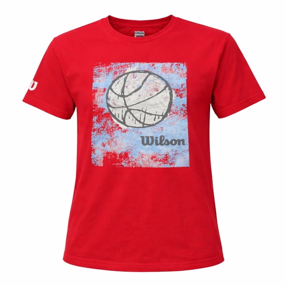 Playera Deportiva Wilson para Hombre Manga Corta Estampada Color Rojo Talla M
