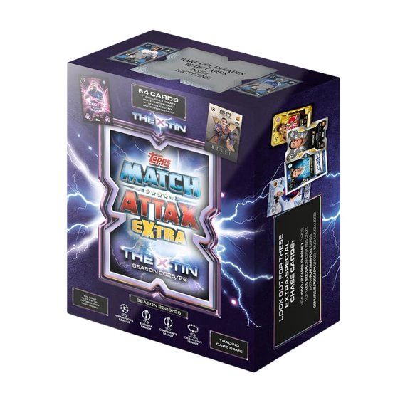 Carta coleccionable Topps Match Attax Extra X‑Tin 64 cartas