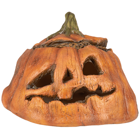 Adorno Calabaza Halloween Podrida Deformada Decoración Terror Luz LED
