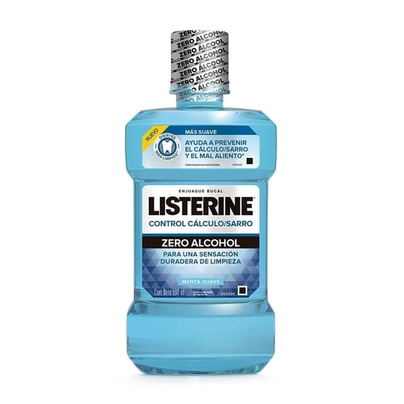 Enjuague bucal Listerine Contro Cálculo Zero menta suave 500 ml