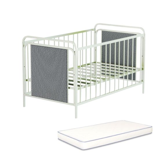 Cuna para bebe Jaco Marfil 3 niveles con colchón Beige