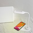 thumbnail image 2 of Lámpara de escritorio LED Pisexur Electronics para hombre, con control táctil, carga inalámbrica y 3 modos de color, ideal para oficina, con cuello de cisne, para niños y organizador de electrónica., 2 of 8