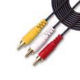 thumbnail image 1 of Cable RCA Video AV 3-Male a 3-Male SatelliteSale 100 pies PVC negro Compuesto, 1 of 8