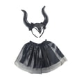 thumbnail image 4 of Disfraz de diablo de Halloween para niños, juguete de simulación, accesorios de juego de simulación, faldas de tutú para negro, 4 of 9