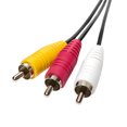 thumbnail image 5 of SatelliteSale 3-Male a 3-Male Video RCA AUDIO AV CABLE CABLE PVC Cordón negro (6 pies), 5 of 5