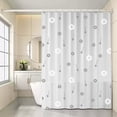 thumbnail image 1 of Cortina de Ducha Gruesa para Baño, Resistente Al Agua, con Barra, Tela Impermeable, Sin Perforaciones, 1 of 6