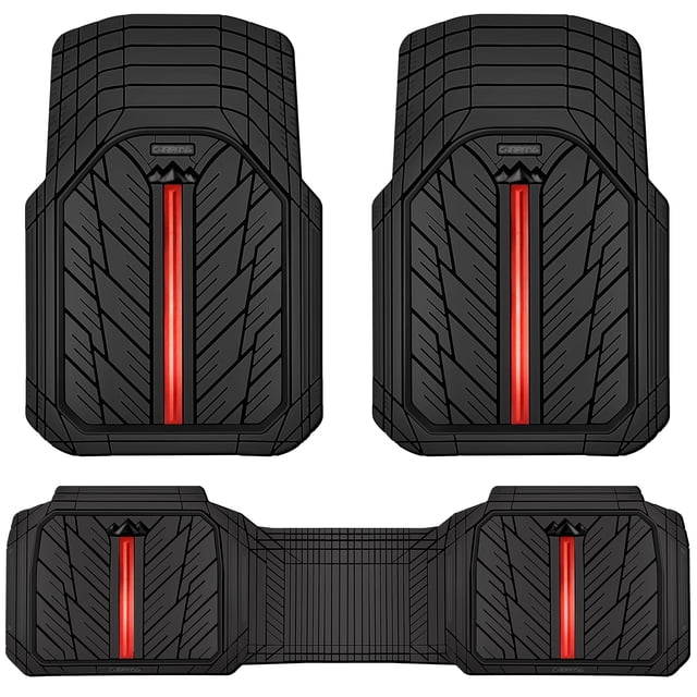 Tapetes de goma universales Car Pass DeepDish, ajuste recortable talla S-L