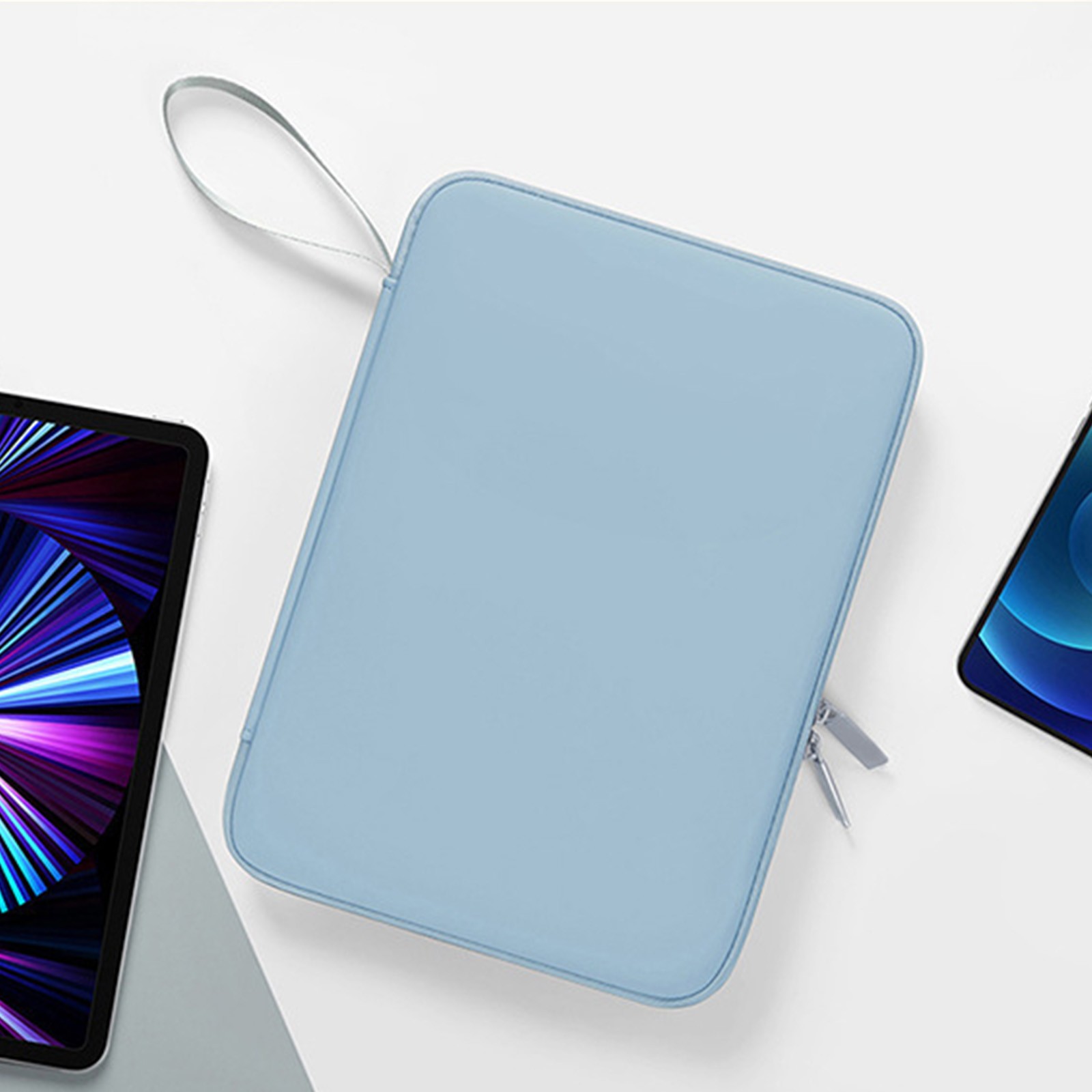 Bolsa para tabletas de 12,9" | Maletín de transporte multibolsillo resistente al agua y resistente a golpes con cordón | Encaja con iPad Pro, Samsung Galaxy y Surface | Exterior de poliuretano