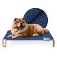 thumbnail image 1 of Cama Elevada para Perro con Malla Transpirable, Catre de Mascotas Esquimal(Azul - Rojo,110x76x20 cm), 1 of 7