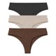 thumbnail image 2 of Tanga Simply Basic para Mujer, Seamless, Multicolor Talla G 3 Piezas, 2 of 4