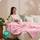 thumbnail image 4 of Bare Home Manta de Felpa de Microfibra 300 G/M², Suave y Afelpada, Tamaño Matrimonial/queen, Rosa Claro, 4 of 7