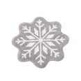 thumbnail image 2 of Alfombra de Baño Gris con Diseño de Copos de Nieve Navideños, Tapete de Bienvenida Gris con Diseño de Copos de Nieve, Antideslizante, Redonda, Lavable, para Bañera, Cocina o Baño., 2 of 7