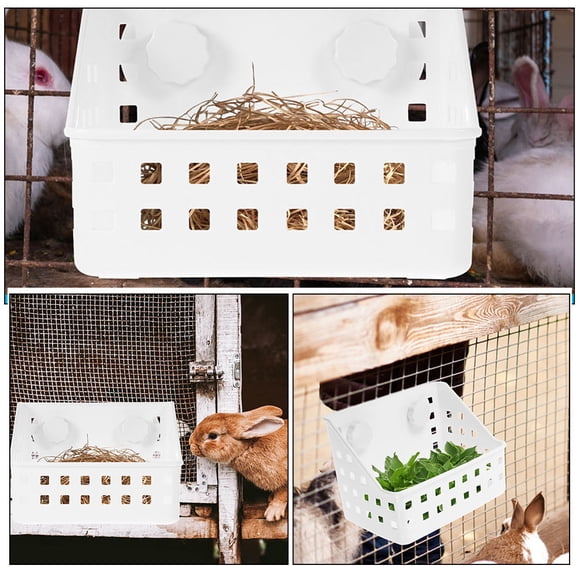 unbranded Alimentador De Para Conejos Con Soporte Resistente Y Espacioso