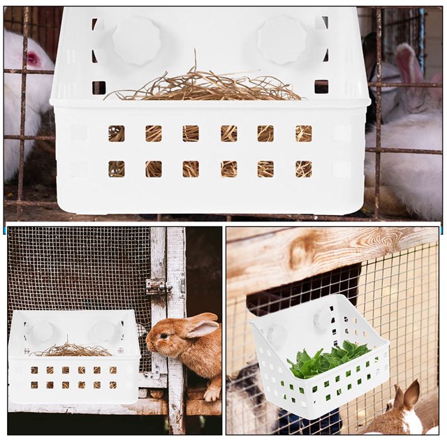 unbranded Alimentador De Para Conejos Con Soporte Resistente Y Espacioso
