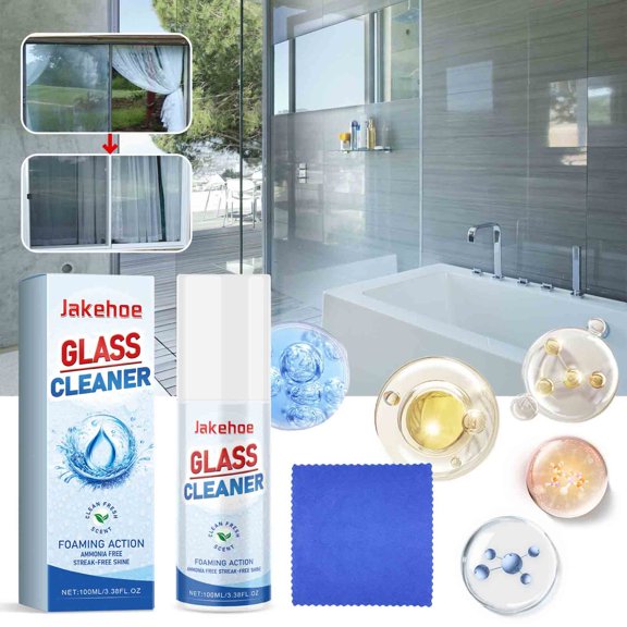 Glass Cleaner Clean Glass Impurities Stubborn Stains Glass Mirror Crystal Shining 100ml