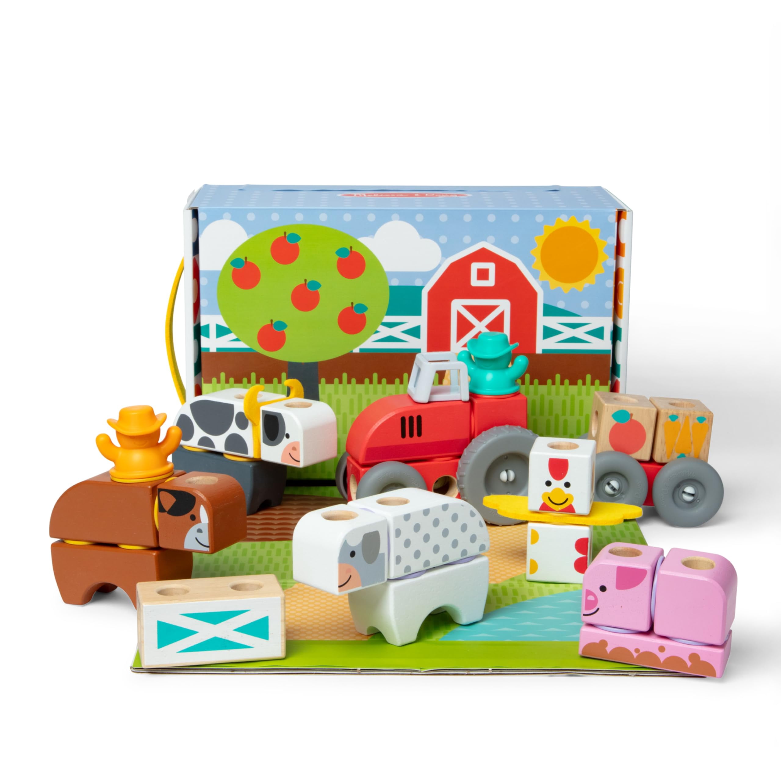 Bloques de construcción Toy Melissa & Doug Blockables™ Farm, 56 unidades