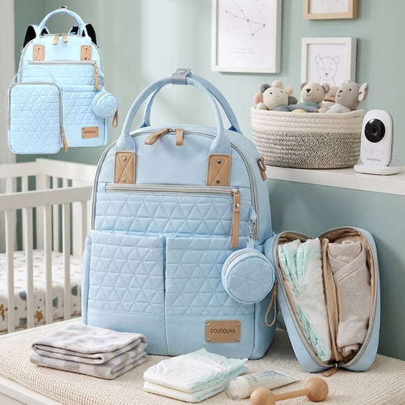 Mochila Pañalera Con Bolsa Mas Monedero Ecobaby Original