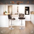 thumbnail image 2 of Set De 2 Bancos Barra Cocina Silla Regulable Diseño Acabado de la estructura Cromado Color Café Blick, 2 of 8