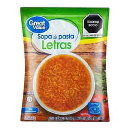 Sopa de pasta Great Value letras 95 g